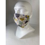 PoloTrade Bavlnené rúško ovocie, gumička za uši, Biela, UNI návod a manuál