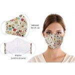 Bellatex rúško dvojvrstvové s vreckom pre Nano filter 1234/169 letní kytičky M návod a manuál