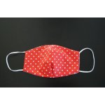 HappyBee dvojvrstvové bavlnené rúško vzor uni 02 červené návod a manuál