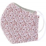 TNG rúško textilné 3-vrstvové kvetinový červeno-biely vzor S 1 ks návod a manuál