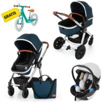 Petite&Mars kombinovaný 3v1 Grand II Platinum indigo + Odrážadlo Rapid Midnight Green 2020 návod a manuál