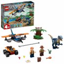 LEGO® Jurassic World 75942 Velociraptor: Záchranná misia s dvojplošníkom návod a manuál